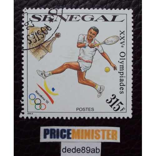 Sénégal . 315 F . 25è Olympiades . Barcelona 92 . Joueur De Tennis . Oblitéré.