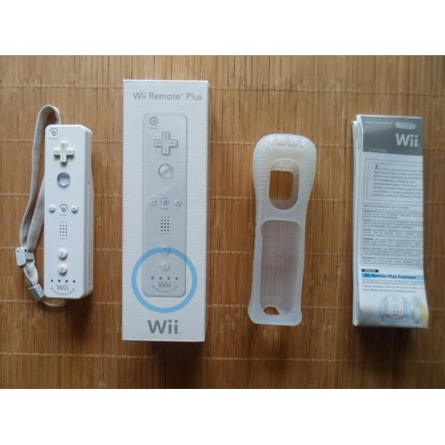 Manette Contrôleur Wiimote Pour Console Nintendo Wii + Motion Plus + Etui Silicone