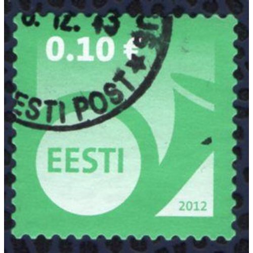 Estonie 2012 Oblitéré Rond Used Stamp Série Courante Corne Postale 0,10 Euro Vert