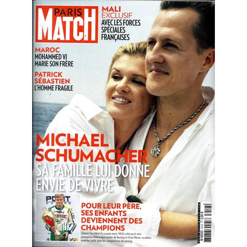 Paris Match N°3418: Schumacher/ Sebastien/ Armee Francaise/ S.Stone/ Djihad/ Souchon/ Philae/ Voulzy