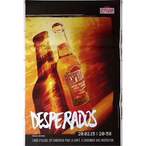 Affiche Publicitaire Pliée " Desperados (Modèle 20h58) " : Grand Format 120x175 Cm 