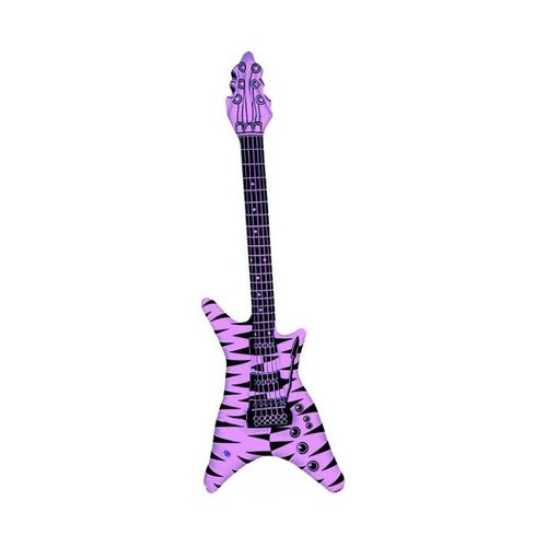 Guitare Rock Gonflable Rose Fluo - 172660 - Taille Unique