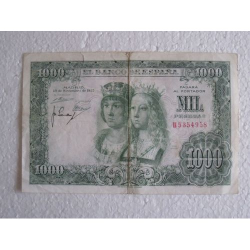 Billet De 1000 Pesetas (Espagne) - 1957