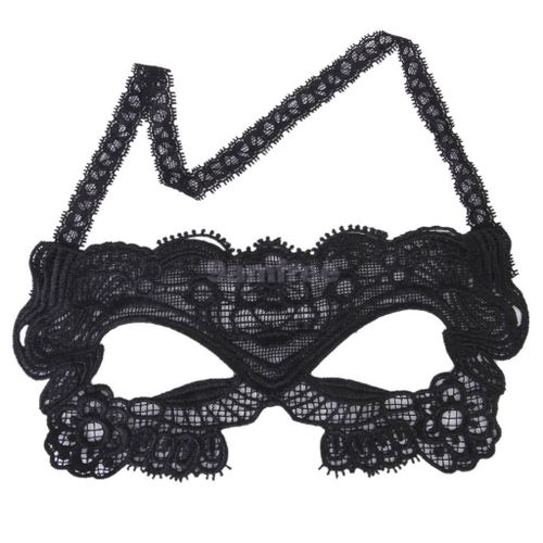 Masque Loup Venitien Dentelle Bal Catwoman Carnaval Noir