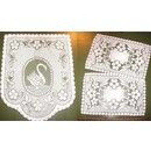 Lot De 3 Napperons En Dentelle Cygne Et Fleures Décoration Intérieur Maison