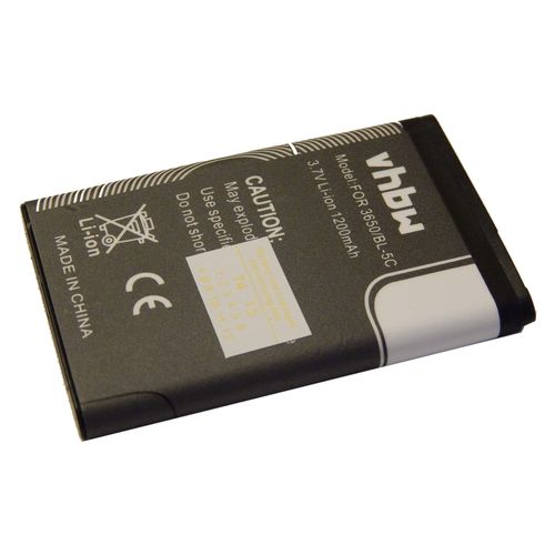 Batterie Li-Ion Vhbw 1200mah (3.7v) Pour Téléphone Portable, Smartphone Nokia 1315, 1600, 1650, 2112, 2118, 2255, 2270, 2280, 2285