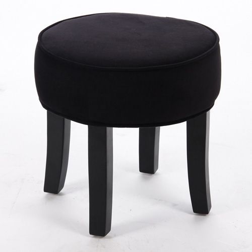 Tabouret Adriel - Velour - Noir