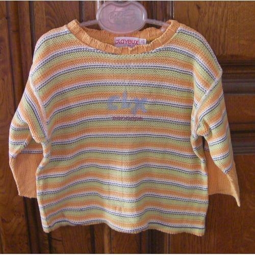 Pull Marque Clayeux - Taille 2 Ans (86 Cm)