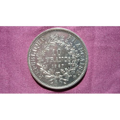 Pièce Argent 10 Francs 1967 Type Hercule