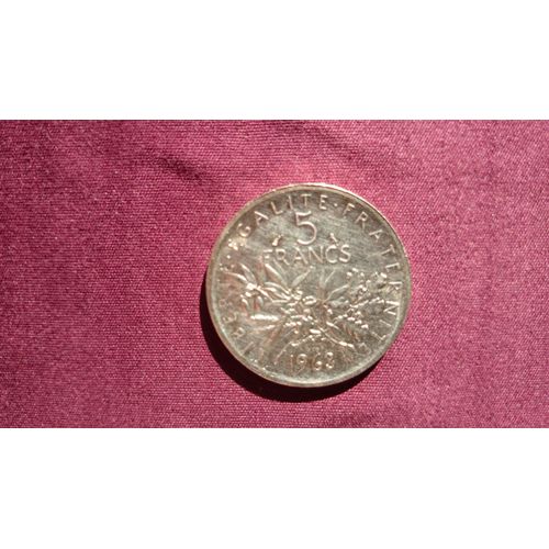 Magnifique Pièce De 5 Francs Argent - Année 1963-