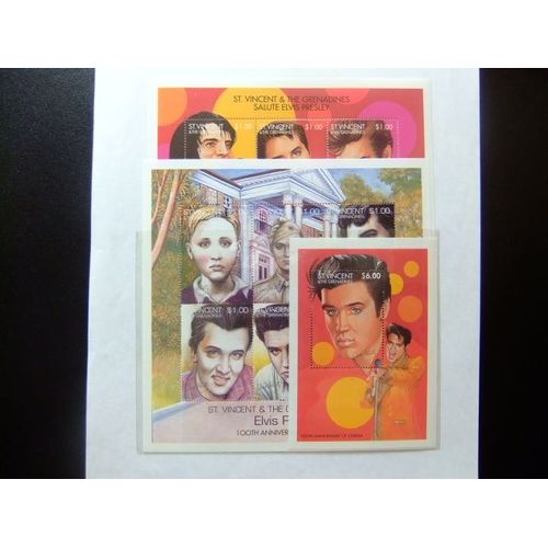 St.Vincent 1995 100 Anniversary Of Cinema Elvis Presley 2522/30+2548/53+ Bloc 304 **Mnh