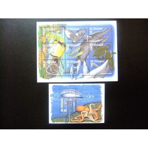 Saint Vincent 1995 Fauna  Peces  Yvert  & Tellier Nº 2433 / 2441 + Bloc 293  ** Mnh