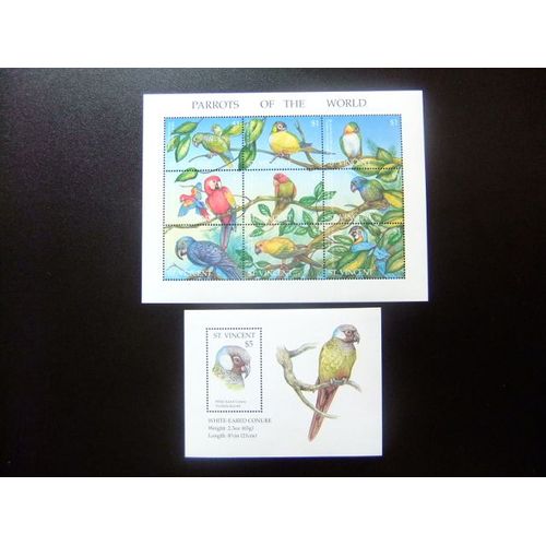 Saint Vincent 1995 Fauna  Faune  Pajaros  Oiseaux  Yvert  & Tellier Nº 2442 / 2450 + Bloc 294  ** Mnh