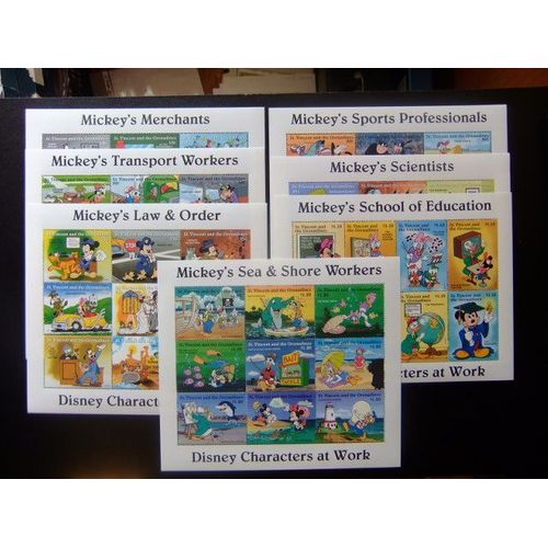 St.Vincent 1995 -  Disney Yvert Nº 2681 /89+2690 /97+2699/07+2708/16+2735/42+2743/51+2752/60 +7 Bloc  ** Mnh