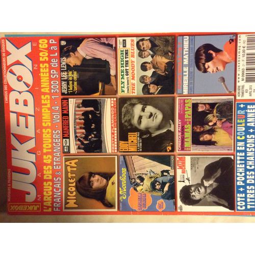 Jukebox Magazine. L'argus Des 45 Tours Simples Annees 50/60 Vol.4 De L A P