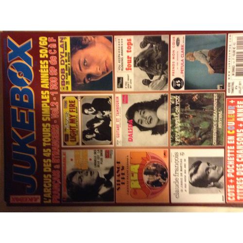 Jukebox Magazine. L'argus Des 45 Tours Simples Annees 50/60 Vol.2 De C À F
