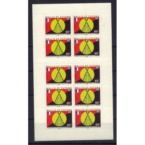 Wallis Et Futuna 2006 : Drapeau Monarchique Du Royame De Sigave - Carnet Adhésif Neuf De 10 Timbres À 650 F.