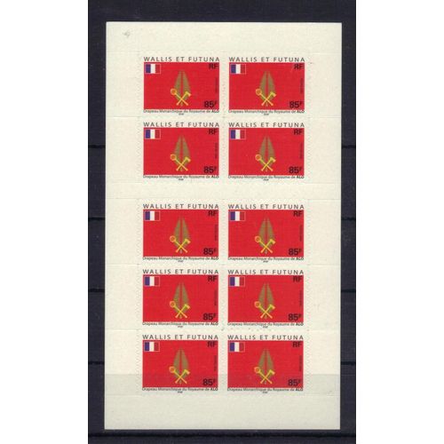 Wallis Et Futuna 2006 : Drapeau Monarchique Du Royame D'alo - Carnet Adhésif Neuf De 10 Timbres À 850 F.