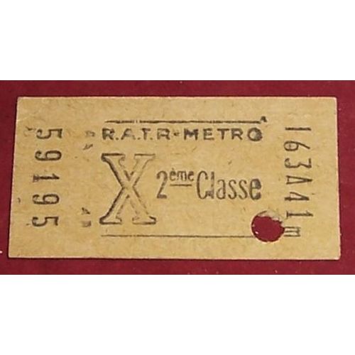 Ticket De Métro Des Années 60