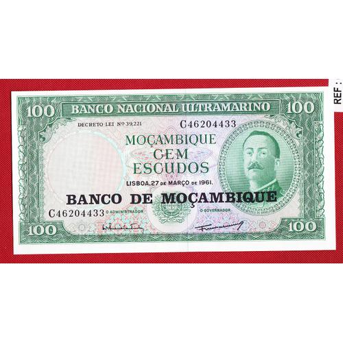 1 Billet De 100 Escudos Mozambique 1961