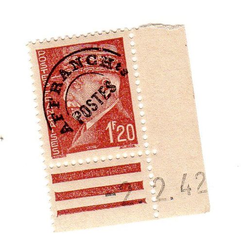 Type Pétain Préoblitéré 1f20