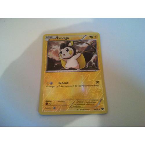 Carte Pokémon Emolga Holo Reverse 49/99 Noir & Et Blanc Destinees Futures Neuf