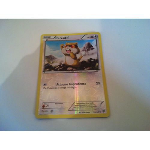 Carte Pokémon 110/135 Ratentif 50 Pv Reverse Série Tempête Plasma Neuf Fr