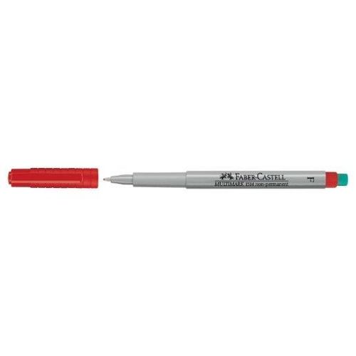 Faber-Castell Lot De 3 Multimarks Marqueur De Cd Nonpermanent F, Rouge