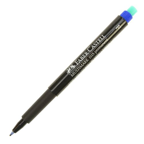 Faber-Castell Lot De 3 Marqueurs Multimark Cd 12, Permanente F, Bleu