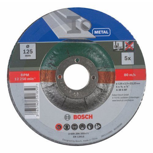 set de 5 disques métal, 125 x 2,5