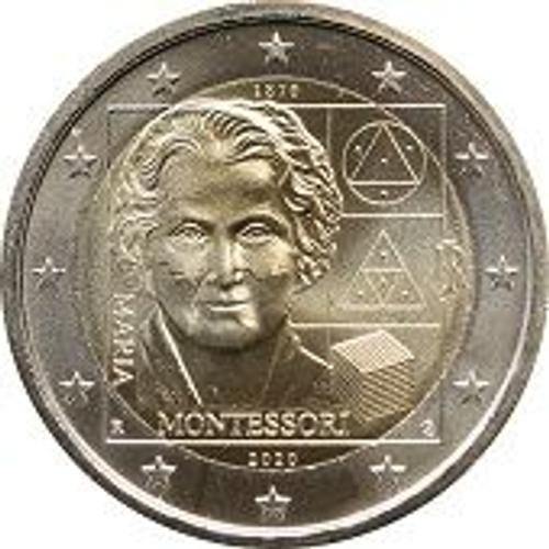 Italie 2 Euro 2020 Commémorative Maria Montessori Neuf Unc De Rouleau+++