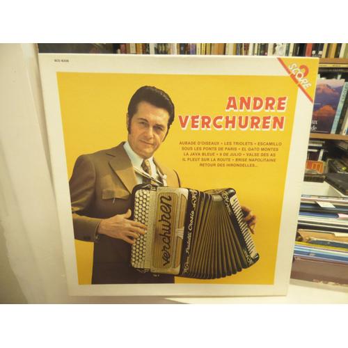 André Verchuren - Réédition 1984 Musidisc - Aubade D'oiseaux , Les Triolets, Escamillo, Sous Les Ponts De Paris ... Coffret Double Album Score - Sco 8206  