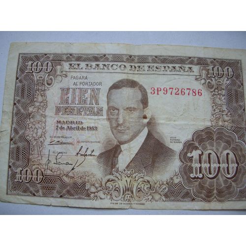 Billets 100 Pésétas