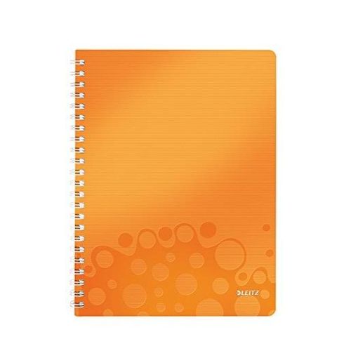 Leitz Lot De 3 Cahiers Wow A4 80 Pages Ligné Orange Métallisé