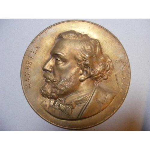 Plaque Bronze Gambetta 1870