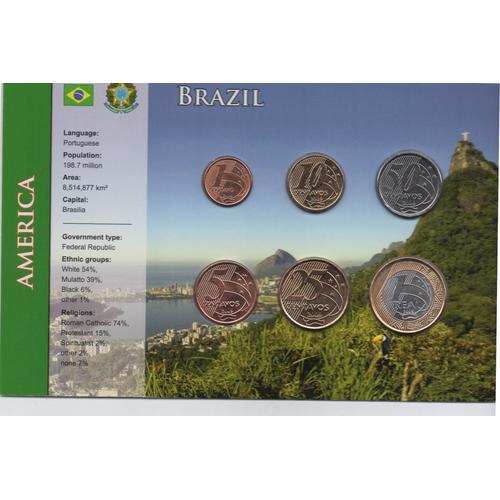Brésil, Set De Monnaies, 6 Valeurs.