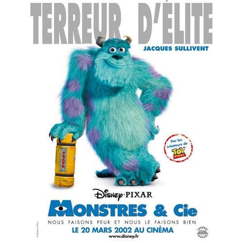 Monstres & Cie - Tireur D'elite / Monstres Et Cie / (Monsters, Inc.) / Disney-Pixar - Véritable Pré-Affiche De Cinéma Pliée - Format 120x160 Cm - De Pete Docter, David Silverman, Lee Unkrich - 2001