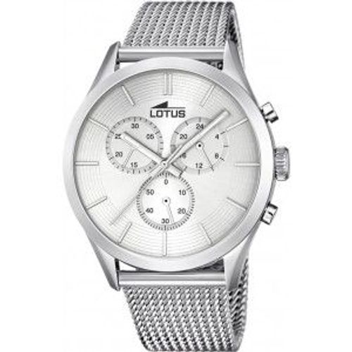 Montre Homme Lotus L18117/1 Chronographe Maille Milanaise Argentée