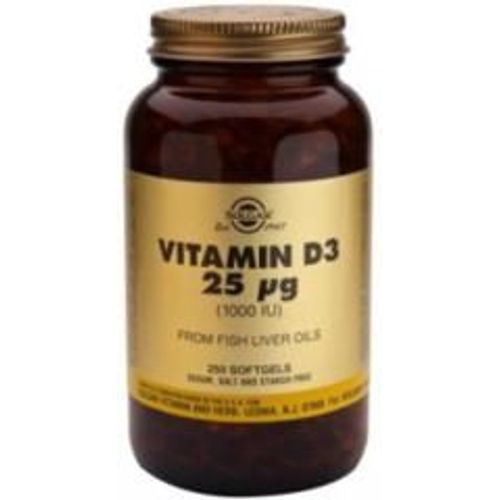 Solgar 250 Gélules - Vitamines Naurelles D3 - Natural Vitamin D3 (Cholecalciferol) - 1000 Iu 
