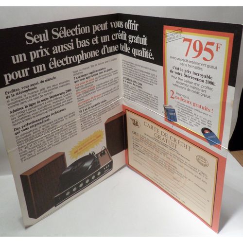 Publicité Électrophone Stéréorama 2000 - Années 70