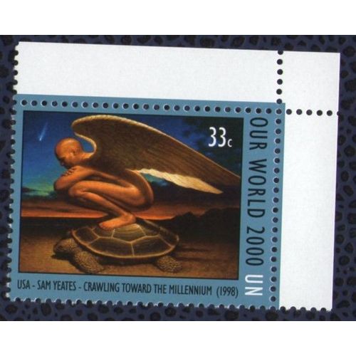 Nations Unies 2000 Onu Neuf Sam Yeates Peinture Crawling Toward The Millennium