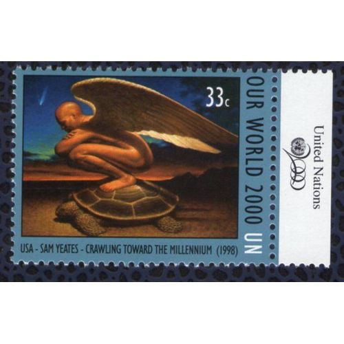 Nations Unies 2000 Onu Neuf Sam Yeates Peinture Crawling Toward The Millennium