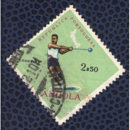 Angola 1962 Oblitéré Rond Used Sport Hammer Throwing Lancer De Marteau