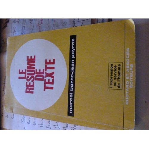 Le Résumé De Texte