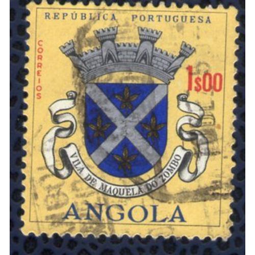 Angola 1963 Oblitéré Rond Used Blason De La Ville Vila De Maquela Do Zombo