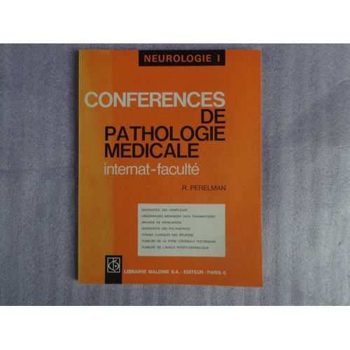 Conférences De Pathologie Médicale Neurologie I