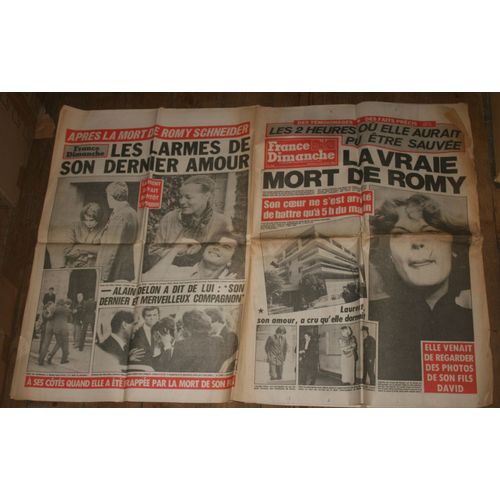 Fd Romy Schneider Couv + Dos De Couv + 4p/ Onassis - Maria Callas Et Jackie Kennedy 1.5p/ Serge Lama 1p/ Curd Jurgens 1p/ Fernandel 1/2p/ Liz Taylor Richard Burton 1p/ Sophia Loren 1/2p/ Article Bandeau Sardou / Eddy Mitchell / 1866 