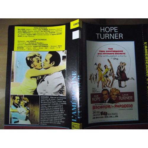 Tv Video.Jaquette Du Film.L'américaine Et L'amour 1961.Réalisation.Jack Arnold Avec Bob Hope Lana Turner Janis Paige