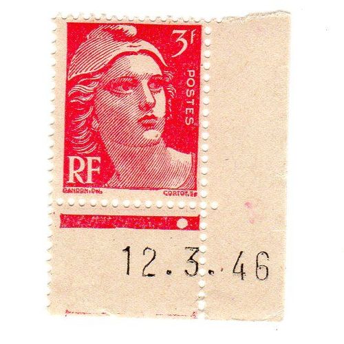 Timbre Marianne Type Candon 3f Rose Daté
