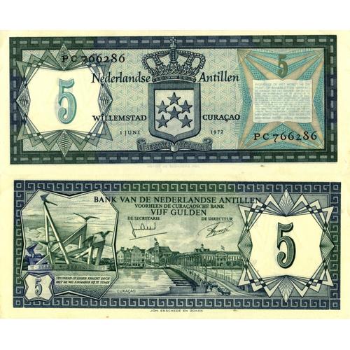 Antilles Néerlandaises / 5 Gulden / 1973 / P-8(B) / Unc